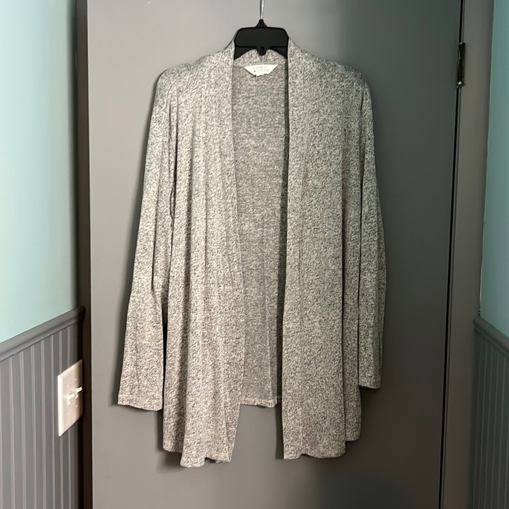 Size 2X Market & Spruce heather gray cardigan lightweight sweater.
